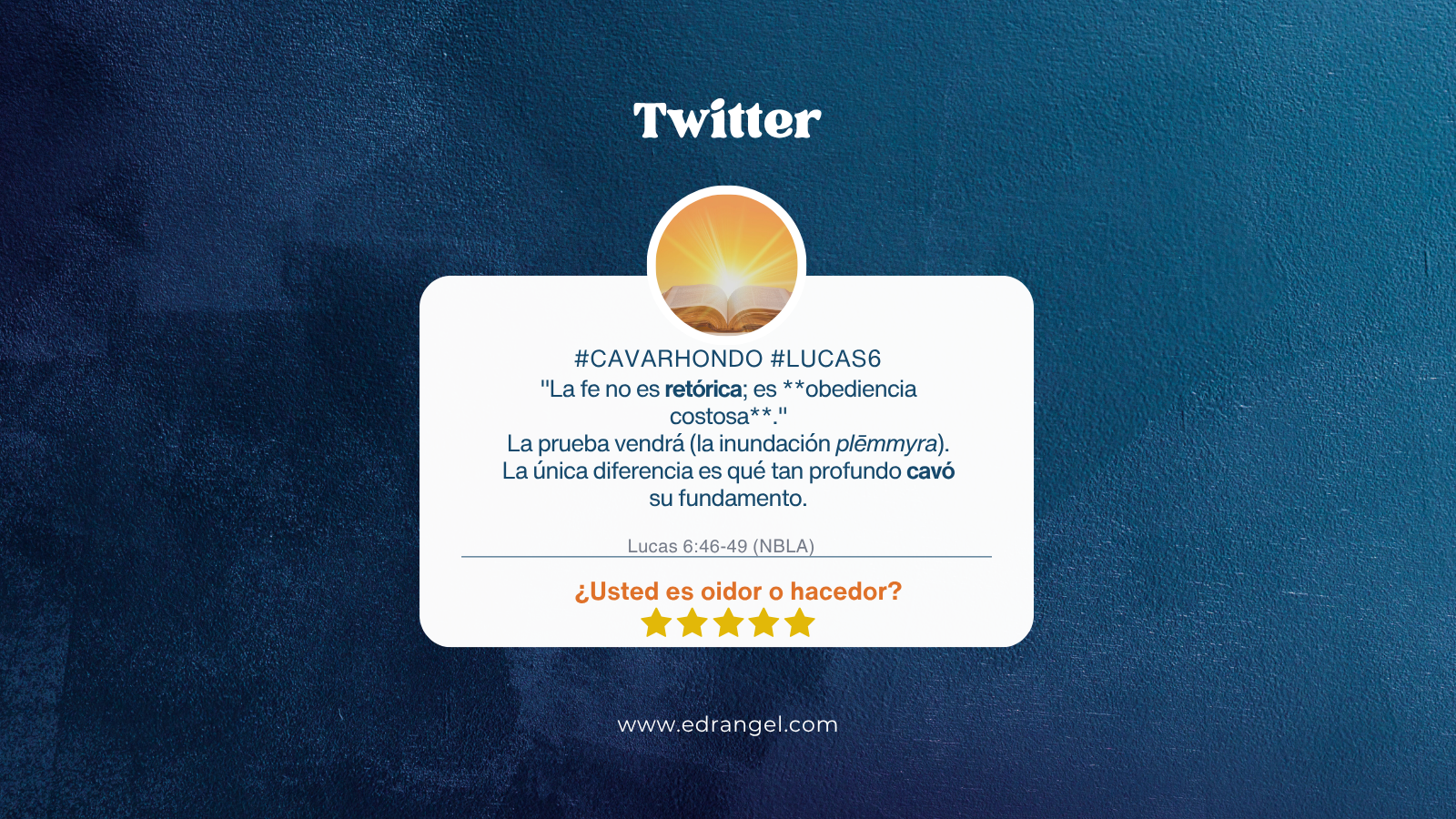 Post de Twitter/X sobre Cavar Hondo